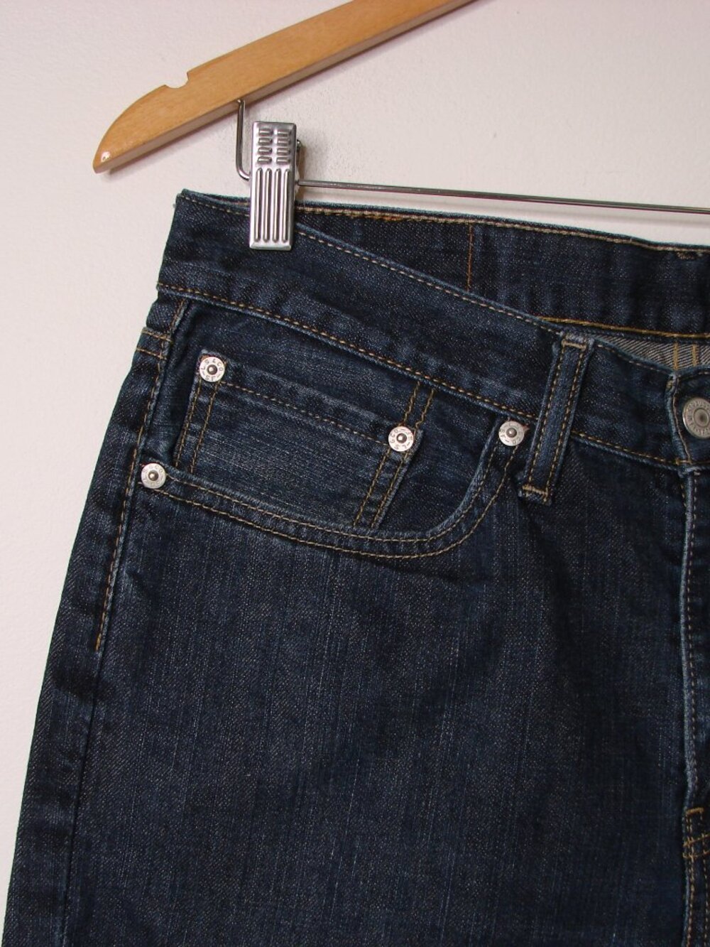 Levi's 514 Jeans Size 32 x 34 Dark Wash Classic Straight Leg - Picture 7 of 14